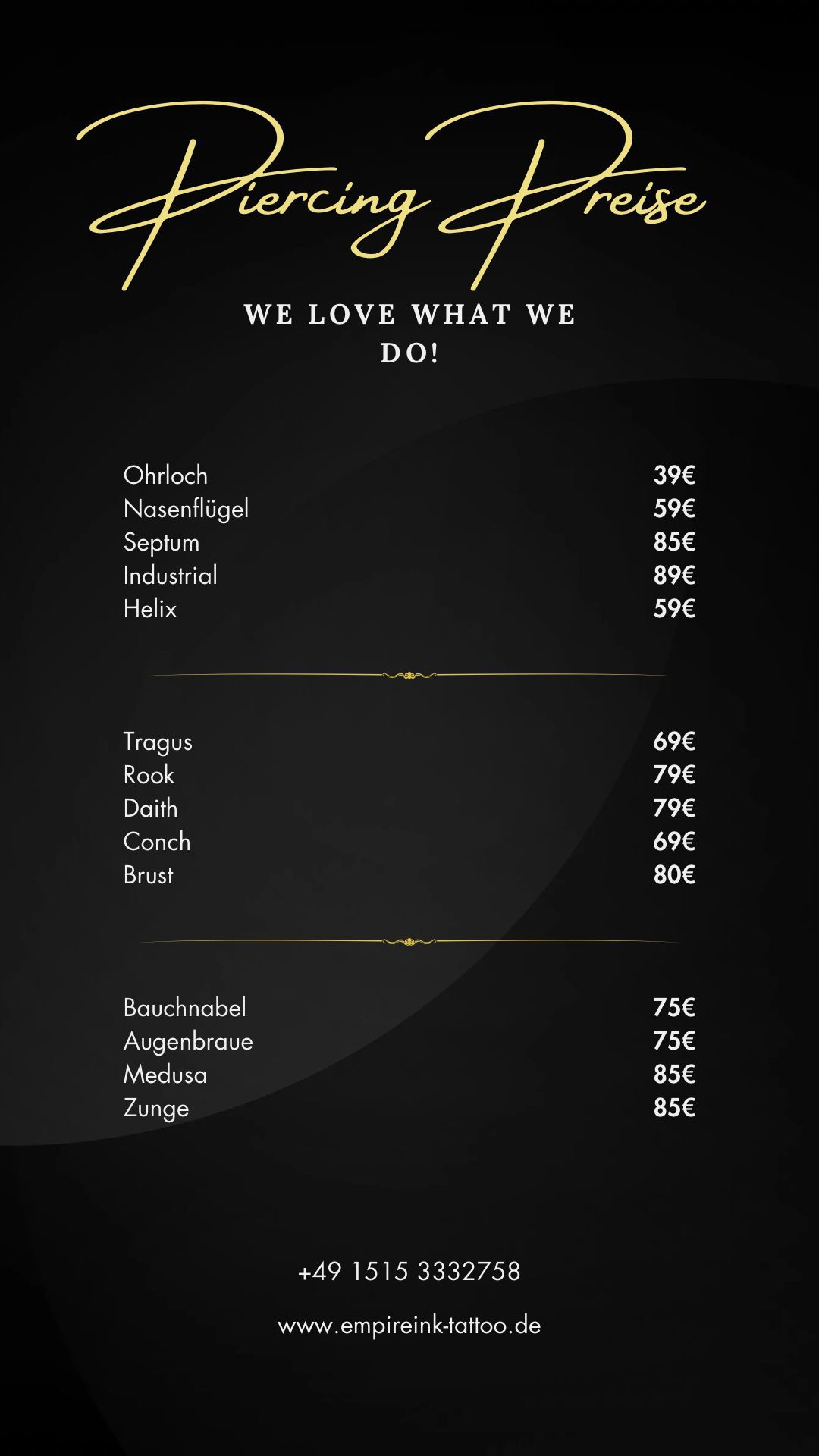 Empire Ink Bestes Tattoostudio in Bad Waldsee, Ravensburg usw.